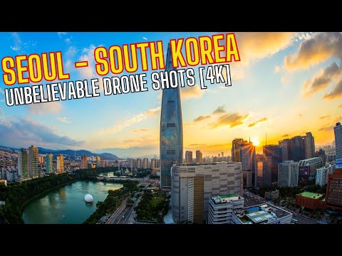 Aerial View of CityScape of ,Seoul , South Korea