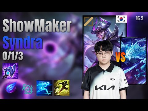 ShowMaker Mid Syndra vs Anivia lol KR solo rank Full Game 16.2 | 쇼메이커 신드라 vs 애니비아