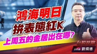 鴻海明日拚表態紅K,上周五的金居出在哪?｜台股攻略｜劉烱德 (圖)