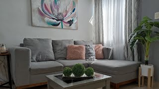 #housetour / pequeña #casa  INFONAVIT/ TOUR Sala, Comedor y Cocina Juntos/ Todo en tonos GRISES