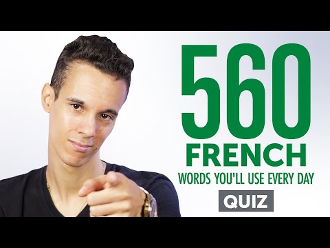 Quiz | 560 French Words You'll Use Every Day - Basic Vocabulary #96