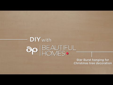 DIY: Shiny Star Burst Hanging For The Christmas Tree