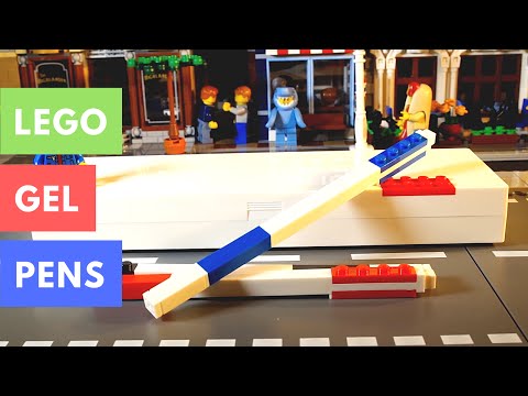 YouTube thumbnail: Lego Gel Pens Review