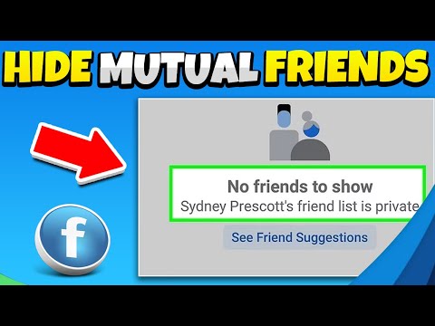 Hide Mutual friends list and friend list 2026 (PC or Laptop)