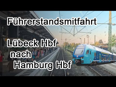 In der Rush-Hour nach Hamburg | RE8 | Lübeck - Hamburg | BR 445 (KISS) | Führerstandsmitfahrt