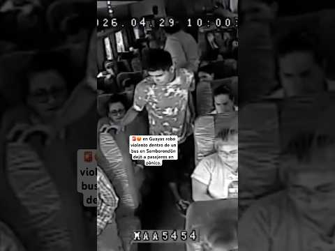 🚨En Guayas robo violento dentro de un bus en Samborondón dejó a pasajeros en pánico.