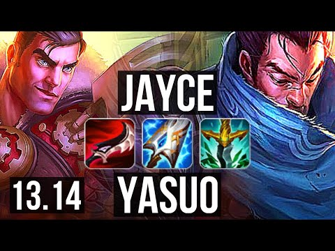 JAYCE vs YASUO (TOP) | 9 solo kills, Legendary, 300+ games, 14/4/6 | KR Master | 13.14