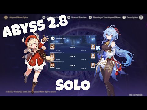 Spiral Abyss 2.8 Floor 12 ~ Solo Klee & Solo Ganyu ~ All Stars + Builds