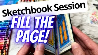 🎨 FILL A SKETCHBOOK SPREAD with COLORFUL WINDOWS 🪟