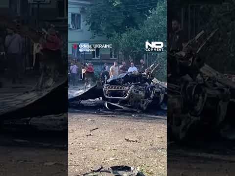 Fires and injuries as Russian drones strike Odesa and Chernihiv #shorts #nocomment #ukraine