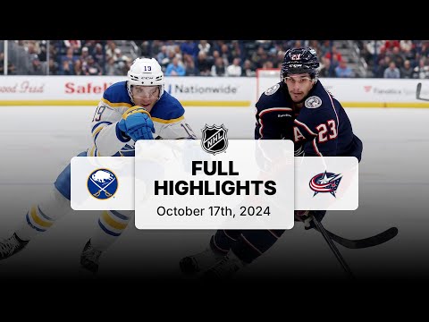 Sabres at Blue Jackets | October 17, 2024 | NHL Full Game Highlights