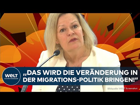 Video Thumbnail: MIGRATIONSKRISE: Paukenschlag! Drastische Änderung der Asylpolitik! Nancy Faeser gibt Statement