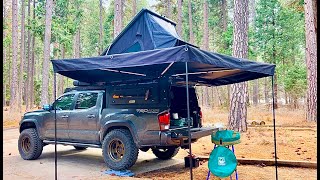 Epic Rainy & Snow Camping in Yosemite National Park | Relaxing ASMR Camping