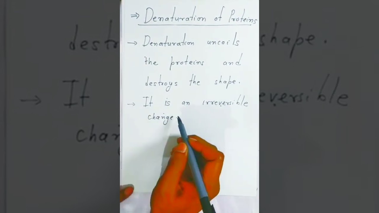 Denaturation of protein