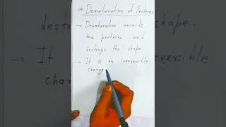 Denaturation of protein