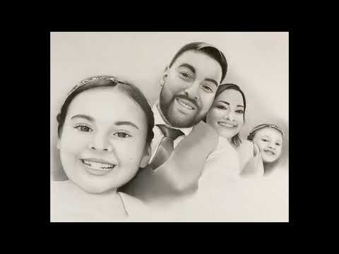 “Co-workers Family Portrait” graphite