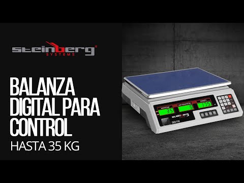 vídeo - Balanza digital para control - 35 kg / 2 g - blanco - LCD