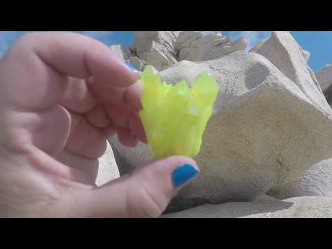 PICTURE PERFECT LIME CRYSTAL FOUND UP ABOVE GIANT ROCKS Video