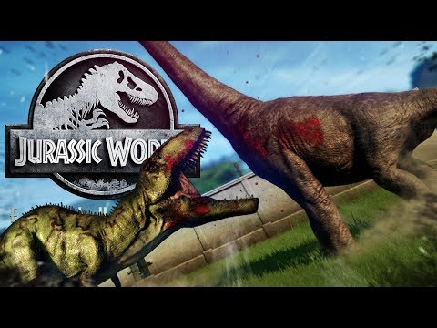 Jurassic World Evolution - FINAL BATTLE! - Giga, Indominus & Spino Battle Huge Herbivores - Gameplay