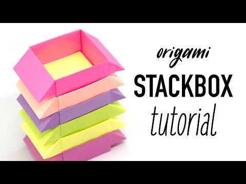 DIY Origami Stacking Box Tutorial - Paper Kawaii