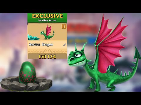 Garden Dragon Max Level 134 Titan Mode - Exclusive Terrible Terror - Dragons:Rise of Berk