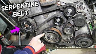 SERPENTINE BELT REPLACEMENT REMOVAL KIA SORENTO, KIA SPORTAGE