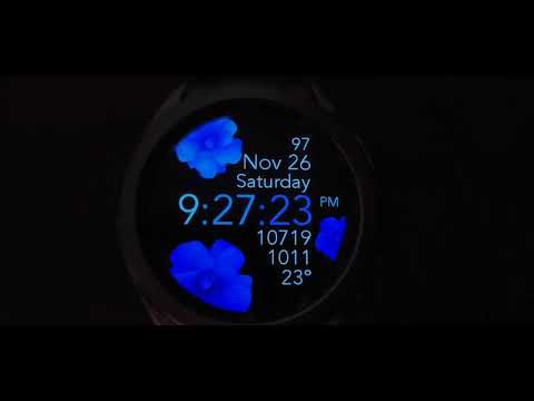 Blue Flowers Watch Face