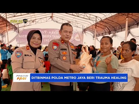 POLDA METRO JAYA BERI TRAUMA HEALING ANAK-ANAK KORBAN KEBAKARAN DI KAPUK MUARA