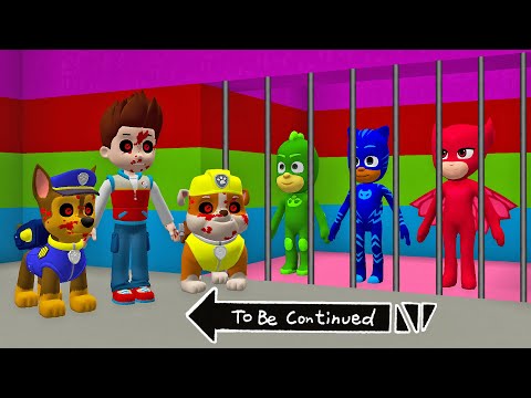 PAW PATROL.EXE CATCH PJ MASKS in Minecraft! Mutant Paw Patrol vs PJ MASKS!Minecraft - GAMEPLAY Movie