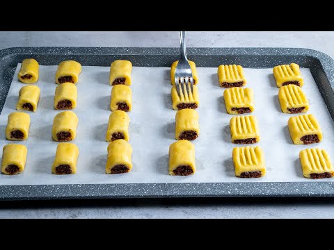 Hembakade kakor - gör dina egna kakor med Nutella, med hjälp av en gaffel!