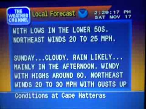 WeatherStar 4000 Emulator 11-17-12 2:28pm Cape Hatteras NC