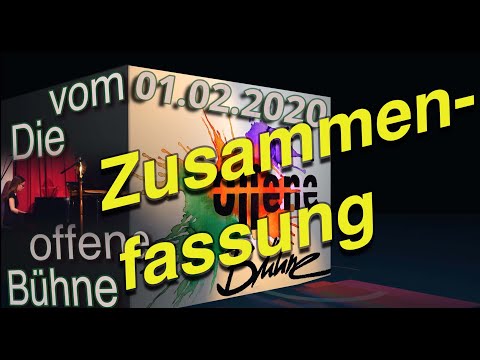 Zusammenfassung der offenen Bühne MKC Templin vom 01.02.2020 im Saal