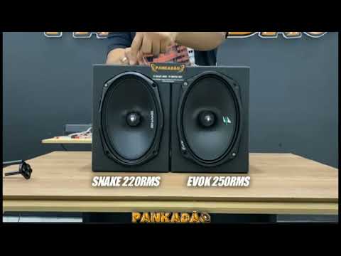 COMPARATIVO 6X9 EVOK 250 rms vs SNAKE ESV 220 rms Pankadão Auto Som
