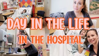 DAY IN THE LIFE OF A MOM LIVING IN THE HOSPITAL! Hospital Essentials, What I Eat in a Day, Etc