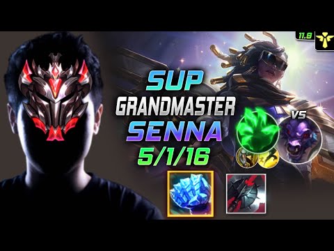 GrandMaster Senna Support vs Alistar - 천상계 장인 서폿 세나 템트리 룬 서리불꽃 착취 - LOL KR 11.9