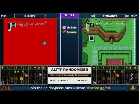 ALttPR Crossworld Keysanity Tournament: LB Round 7 - Illus vs. P-Train