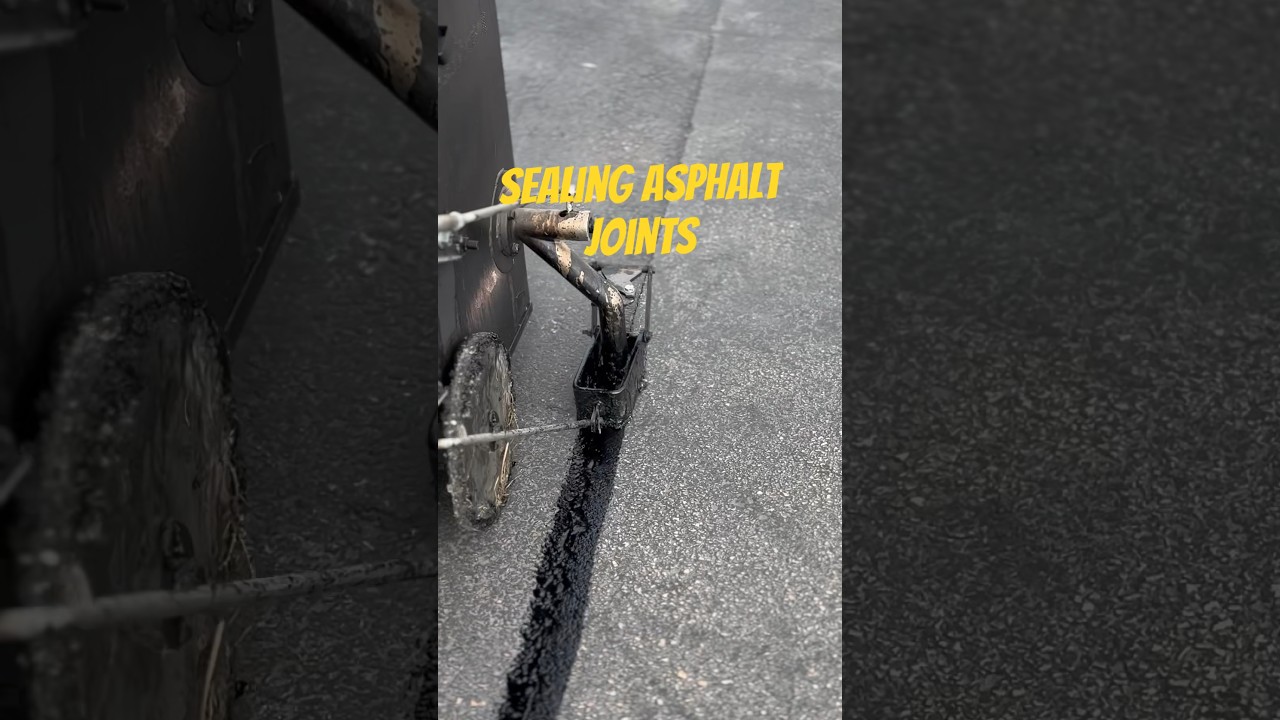 Sealing asphalt joints #asphaltmaintenance #facilitymaintenance #asphaltpavement
