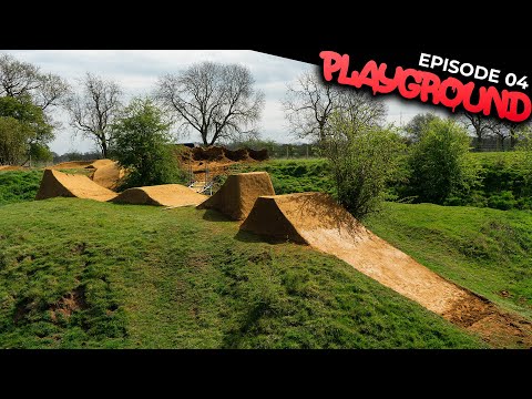 FINALLY RIDING THE DIRT JUMPS AND MORE BUILDING!! PLAYGROUND EP4