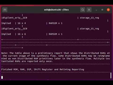 RISC-V Linux in litex/Rocket CPU on FPGA ArtyA7 build Gateware