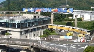 preview picture of video '北九州モノレール 車両基地より企救丘駅へ入線 monorail Vehicle base'