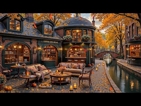 Morning Fall Coffee Corner with Smooth Autumn Jazz Music 🍂 Soft Jazz Instrumental Music for Unwind