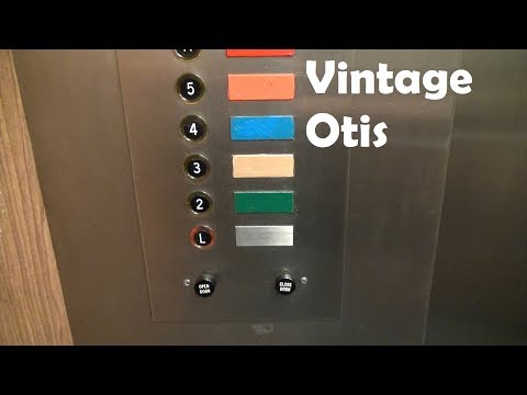 Vintage Otis Traction Elevators at the Citypark Garage in Chattanooga, TN