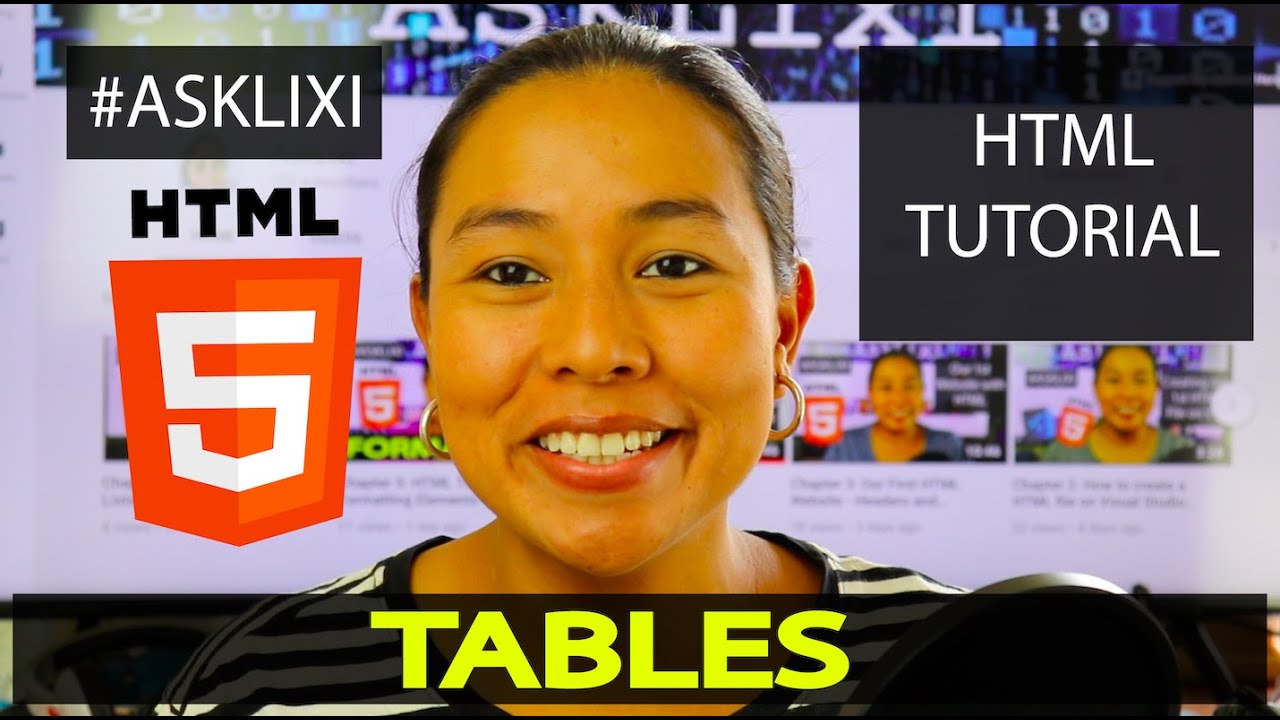 Chapter 7: HTML Tutorial - Tables