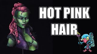 Synthwave Hot Pink Hair - HC 464