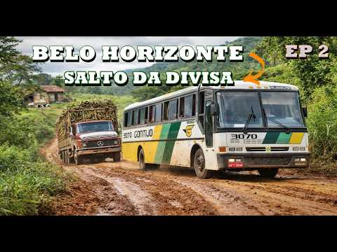 ATRAVESSANDO O PIOR TRECHO da VIAGEM NO ÔNIBUS MAIS BRUTO DA GONTIJO em MG | EP 2