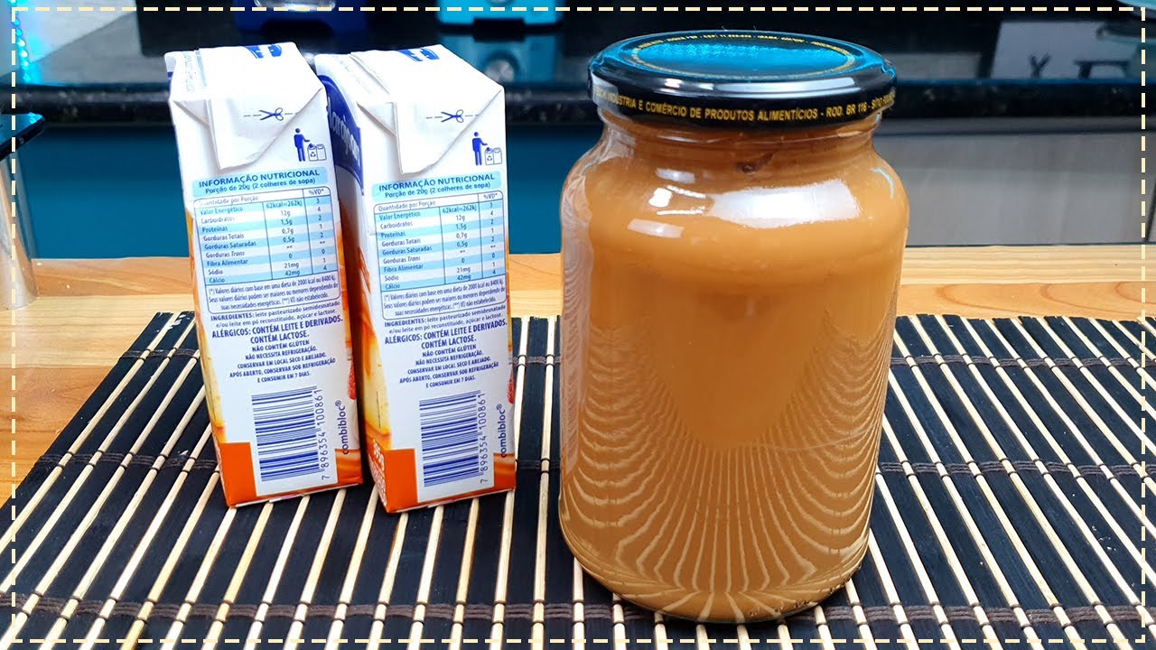 ESSE DOCE DE LEITE É FEITO COM CAIXINHA DE LEITE CONDENSADO E JÁ FICA ARMAZENADO