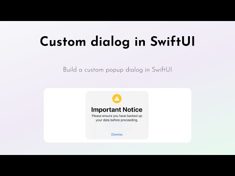 Build a custom popup dialog in SwiftUI