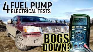 NISSAN TITAN BOGS DOWN? FUEL PUMP ELECTRICAL TESTS | Nissan Titan 2004-2015