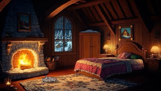 It’s a Warm Snowy Night in the 1940s | Oldies Music from Another Room, Fireplace & Snow Sounds