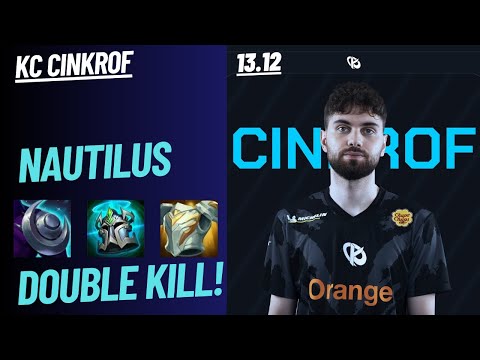 KC CINKROF: NAUTILUS VS JARVAN IV (JGL) - DOUBLE KILL - EUW MASTER 422 LP - PATCH 13.12